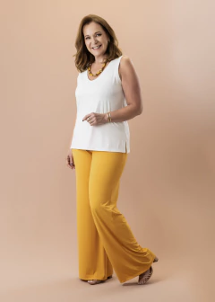 Calça Paris mostarda - Cleusa Boutique