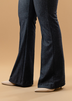 Calça Roma malha jeans preta - Cleusa Boutique