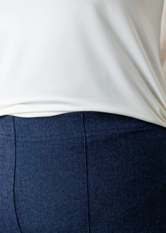 Calça Cleusa malha jeans azul - Cleusa Boutique