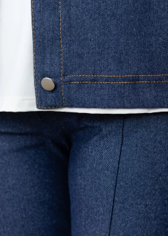 Colete Assis malha jeans azul - loja online