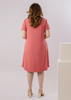 Vestido Crisântemo coral - comprar online