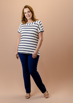 Calça Cleusa azul marinho - Cleusa Boutique