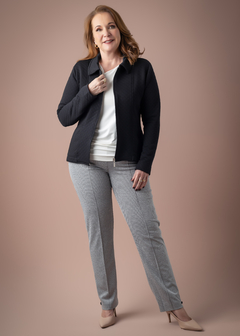 Calça Cleusa Pied de Poule preta - Cleusa Boutique