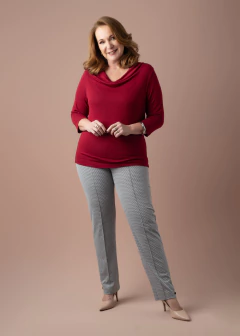 Calça Cleusa Pied de Poule preta - comprar online