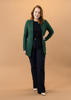 Cardigan Mauá verde na internet