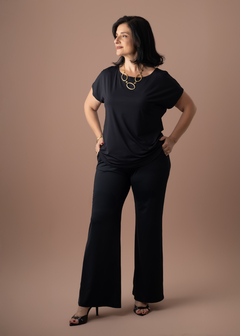 Blusa Orquídea preta - Cleusa Boutique