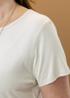 Blusa Lírio bege na internet