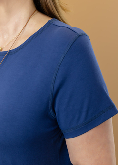 Blusa Lírio azul marinho - Cleusa Boutique