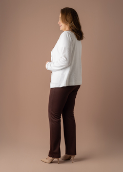 Calça Cleusa Pied de Poule marrom