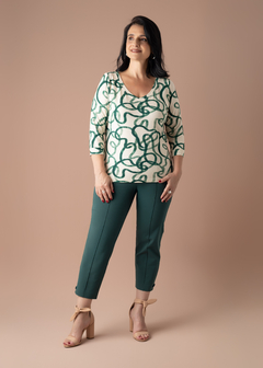 Calça Cleusa Capri pinho