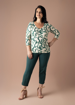 Calça Cleusa Capri pinho - comprar online