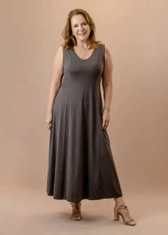 Vestido Íris marrom