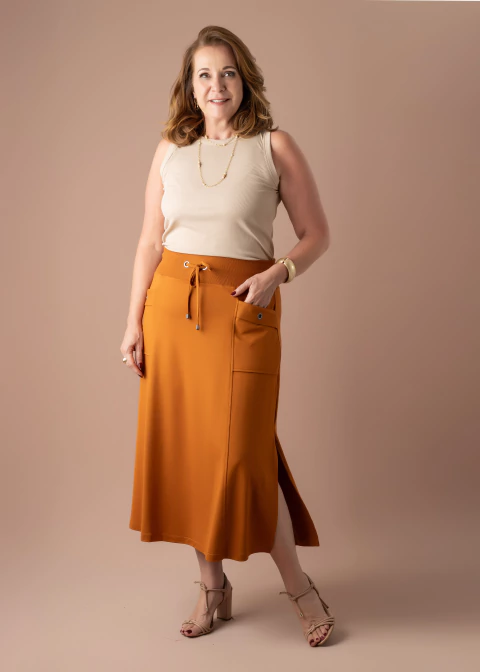 Saia Granada caramelo - comprar online