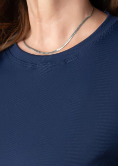 Blusa Eclipse azul marinho - Cleusa Boutique