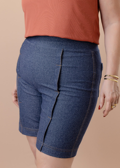 Bermuda Solo malha jeans azul na internet