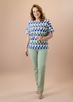 Calça Cleusa verde malva - comprar online