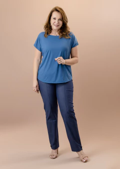 Blusa Orquídea azul jeans na internet