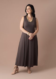 Vestido Íris marrom - comprar online