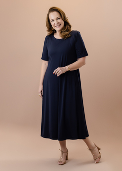 Vestido Água azul marinho