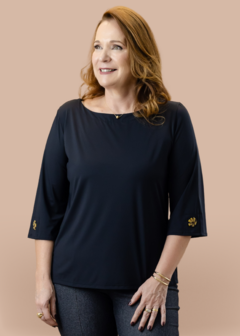 Blusa Begônia preta