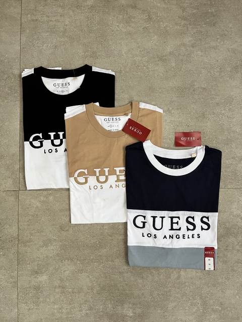 Remera beige y blanco | GUESS #0072