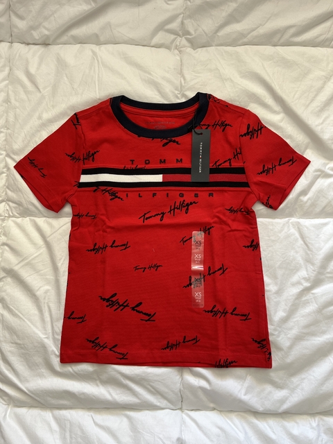 Remera roja cursiva | Tommy Hilfiger #K013