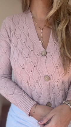 Cardigan Taipei Rosa - Catalina Indumentaria