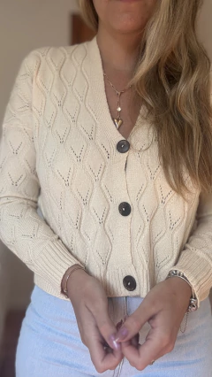 Cardigan Taipei Beige - Catalina Indumentaria
