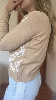 Cardigan Sinaloa Beige - Catalina Indumentaria