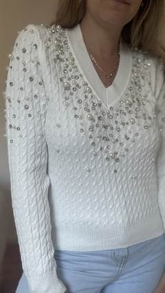 Sweater Barcelona Blanco IMPORTADO - Catalina Indumentaria