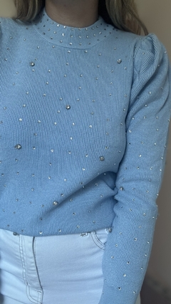 Sweater Cuenca Celeste IMPORTADO - Catalina Indumentaria