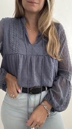 Blusa Allegra Azul - Catalina Indumentaria