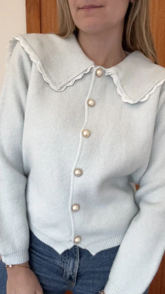 Cardigan Taormina Celeste CAPSULA EXCLUSIVA - Catalina Indumentaria