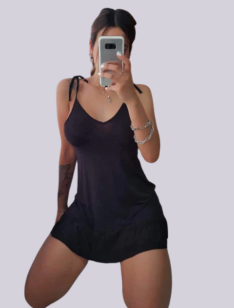 VESTIDO VOLADO EN MODAL MA - comprar online