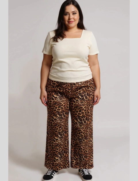 PANTALON PALAZZO PRINT EN MORLEY ELASTIZADO (N1716) - comprar online