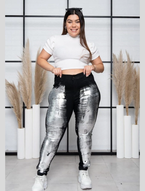 JEANS BLACK METAL ELASTIZADO KHI