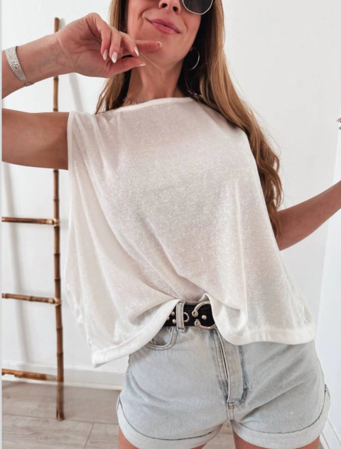 MUSCULOSA FLORENCIA EVASE EN LINO MORLEY CON LYCRA RJ - comprar online