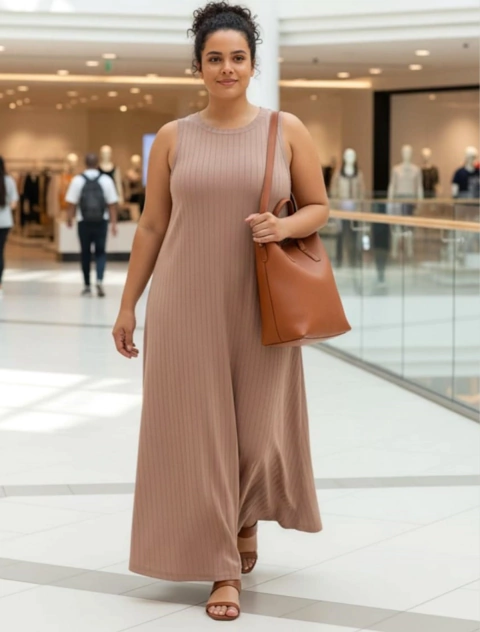 VESTIDO HALTER LARGO EN MORLEY (N1738) - comprar online