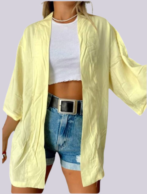 KIMONO LISO AMPLIO EN POPLIN RJ - comprar online