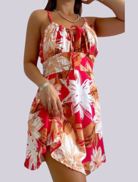VESTIDO ROSALIA EN FIBRANA POPLIN ESTAMPADO RJ - comprar online