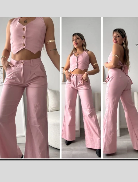 CONJUNTO SASTRERO EN BENGALINA ELASTIZADA PA - comprar online