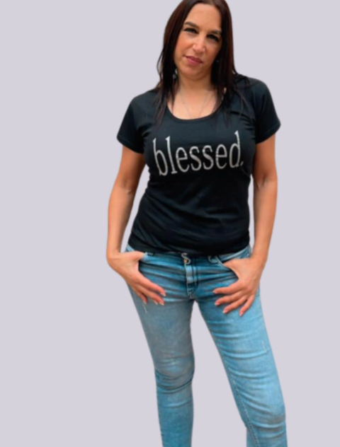 REMERA BLESSED EN ALGODON - comprar online