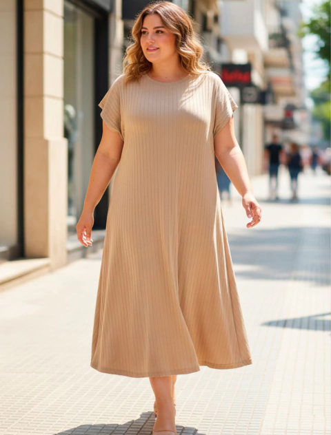 VESTIDO LARGO EN MORLEY (N1770) - comprar online