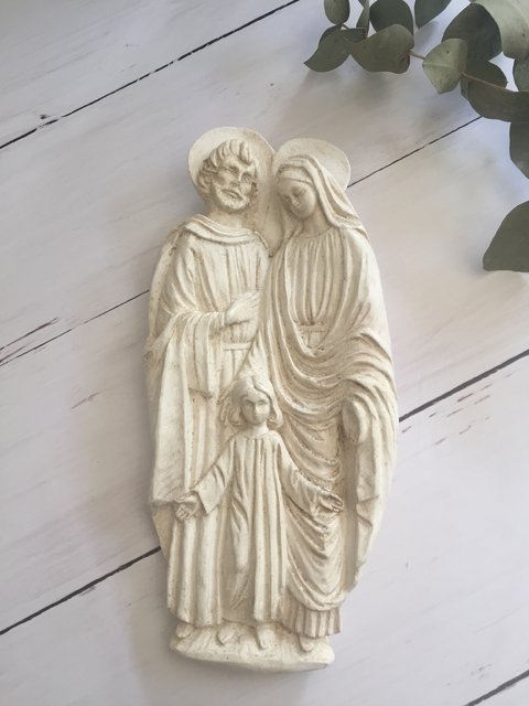 Imagen sagrada familia pliegues (yeso) I