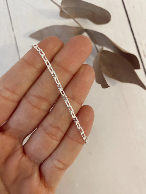 Cadena forcet de plata (50/60cm)