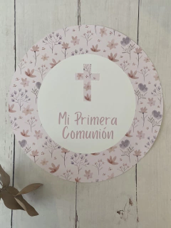 Cartel Comunión circular (varios colores) en internet