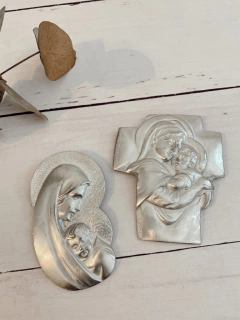 Cuneros Virgen con el niño grandes(BAÑO DE PLATA) en internet