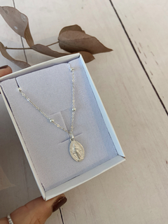 Medalla Milagrosa pulida + cadena (plata)