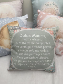 Almohadon Virgen con el niño flores - comprar online