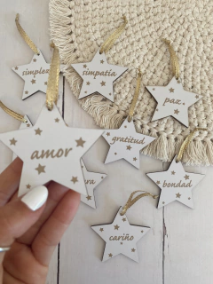 Adorno estrella frase x2 - comprar online